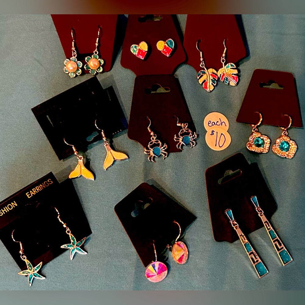 Fun Beach Earrings $10 each